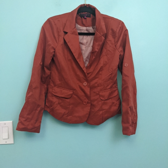 Neu Look Orange Long Sleeve Blazer Medium - Picture 1 of 6